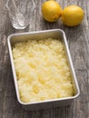 Rustic italian summer dessert lemon granita Royalty Free Stock Photo