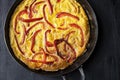 Rustic ittalian capsicum pepper frittata Royalty Free Stock Photo