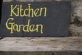Rustic Kitchen Garden sign Royalty Free Stock Photo