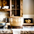 Rustic kitchen scene Royalty Free Stock Photo