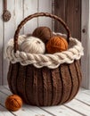 Rustic Knitted Basket