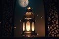 A rustic Lantern with a candle inside adds a warm and cozy atmosphere