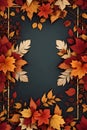 Rustic Leaf Borders Fall-inspired Frame Elements Leafy Border Graphics Autumn Leaves Corner Designs Royalty Free Stock Photo