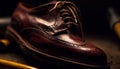 Rustic leather loafers exude elegance on a modern man feet generated by AI