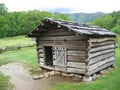 Rustic Log Cabin in the Great Smoky Mountains Royalty Free Stock Photo