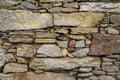 Rustic looking stone wall background used for old house construction Royalty Free Stock Photo
