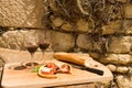 Rustic lunch in France Royalty Free Stock Photo