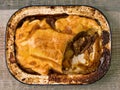 Rustic meat pie Royalty Free Stock Photo