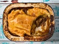 Rustic meat pie Royalty Free Stock Photo