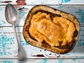 Rustic meat pie Royalty Free Stock Photo