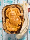 Rustic meat pie Royalty Free Stock Photo