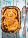 Rustic meat pie Royalty Free Stock Photo