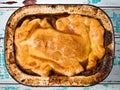 Rustic meat pie Royalty Free Stock Photo