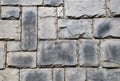 Rustic Medieval Gray Stone Wall Texture with Rectangular Masonry Block Pattern Royalty Free Stock Photo