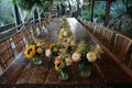 Rustic Mediterranean Al Fresco Dining Table in Garden Setting