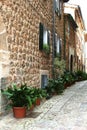 Rustic Mediterranean village street, Spain Royalty Free Stock Photo