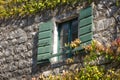 Rustic Mediterranean wooden window