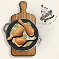 Rustic menu illustration. Royalty Free Stock Photo