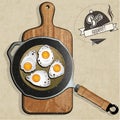 Rustic menu illustration. Royalty Free Stock Photo