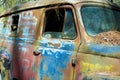 The rustic metal on an abandoned truck. Royalty Free Stock Photo