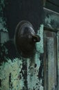Rustic metal door and handle Royalty Free Stock Photo