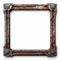 rustic metal frame a frame made of aged or rusted metal mateial Royalty Free Stock Photo