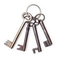 Rustic Metal Keys. Antique Lock Openers Royalty Free Stock Photo