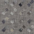 Rustic mottled charcoal grey french linen woven texture background. Worn neutral old vintage cloth printed fabric