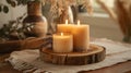 Rustic Natural Aromatic Candles for Cozy Ambiance