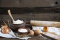 Rustic natural dairy products Royalty Free Stock Photo