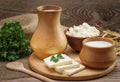 Rustic natural dairy products