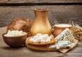 Rustic natural dairy products