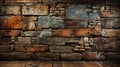 Rustic Naturalism: Stone Wall In Aged Room With Wooden Floor Stock Photo