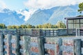 Rustic New Zealand farm stockyard Royalty Free Stock Photo