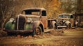 rustic old farm trucks Royalty Free Stock Photo