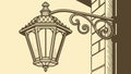 Rustic Old Lantern Vector Illustration, Light and Guidance Theme, vector design Generative AI Royalty Free Stock Photo