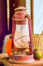 Rustic old oil lantern Royalty Free Stock Photo