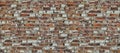 Rustic old red brick wall and concrete texture background Royalty Free Stock Photo