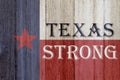 A rustic old Texas Strong message Royalty Free Stock Photo