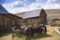 Rustic Old West Barn and Wagon Royalty Free Stock Photo