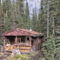 Log cabin woods Royalty Free Stock Photo