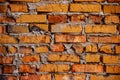 Rustic orange brick wall / background