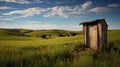 rustic outhouse farm Royalty Free Stock Photo