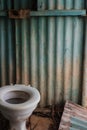 Rustic outhouse toilet Royalty Free Stock Photo