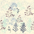 Rustic pattern vector florals and branches