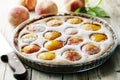 Rustic peach tart Royalty Free Stock Photo