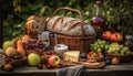 A rustic picnic nature gourmet abundance generated by AI