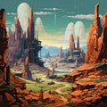 Rustic Plateaus: Undulating Vistas Carved by Extraterrestrial Forces