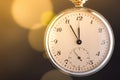 Rustic Pocket Watch. Deadline, Running Out of Time and Urgency. Royalty Free Stock Photo