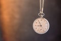 Rustic Pocket Watch. Deadline, Running Out of Time and Urgency. Royalty Free Stock Photo